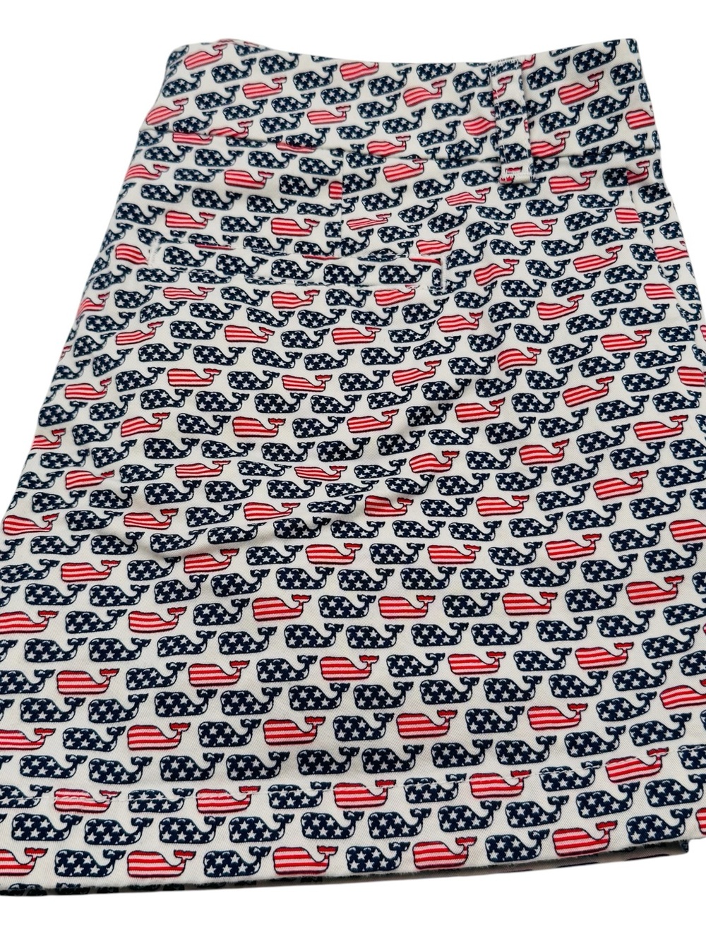 Vineyard Vines Stars and Stripes Whale Shorts 9" Rise 3" Inseam Pockets Size 4 - Picture 13 of 14